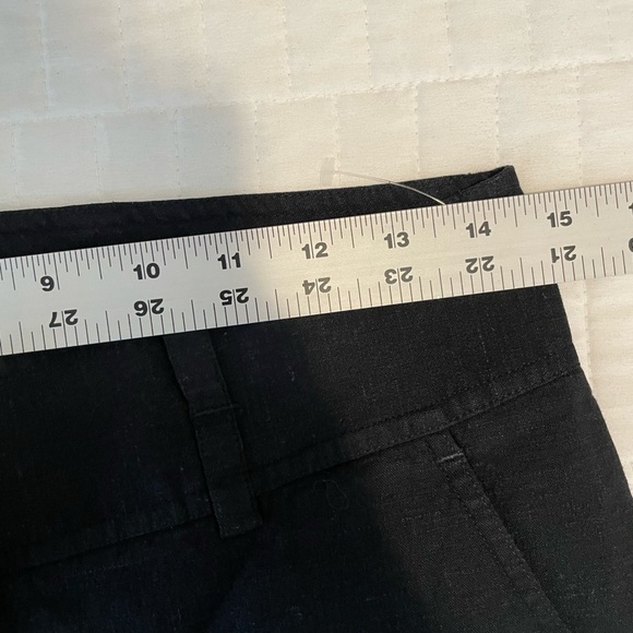 Robert Rodriguez Womens 4 Linen Blend Long Bermuda Capri Shorts Blk Inseam 12” - Picture 3 of 10